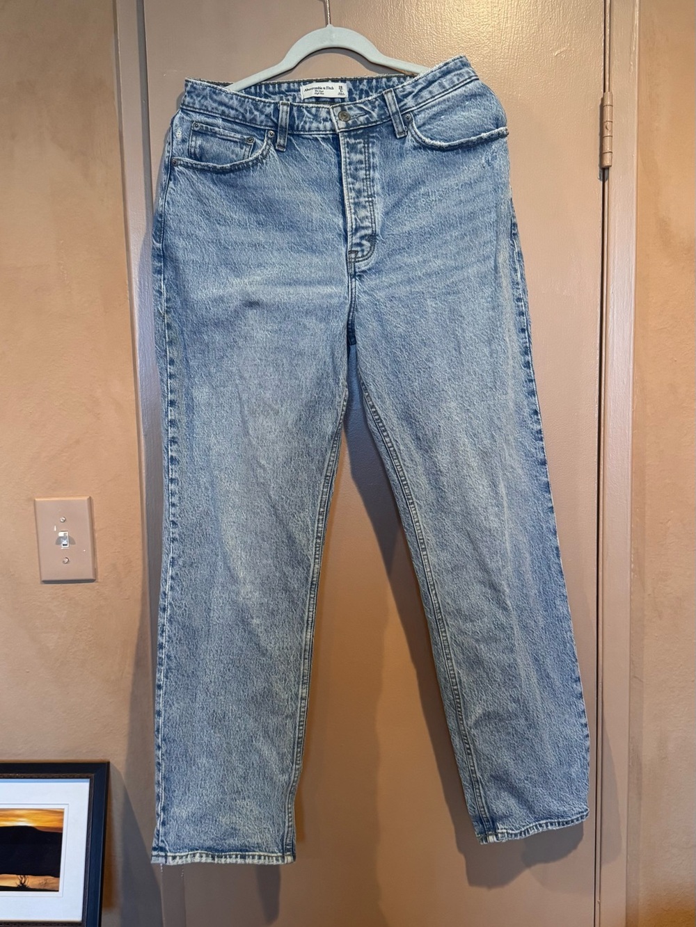 Abercrombie Light Wash Dad Jeans